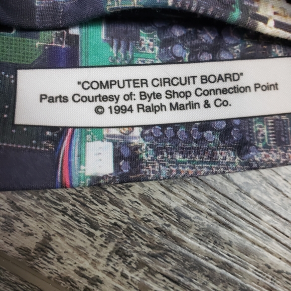 Vintage 1994 Computer Circuit Board Neck Tie Ralph Marlin - Picture 6 of 6